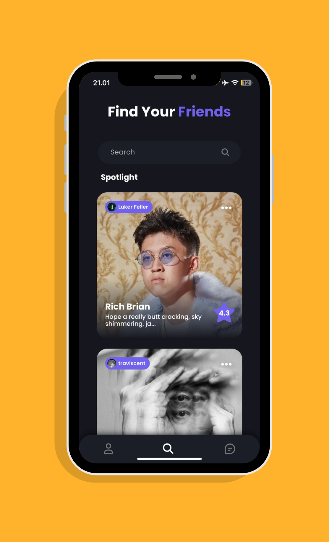 MyVibe explore page