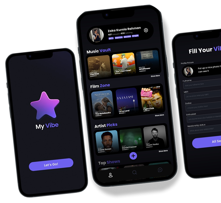 MyVibe app preview